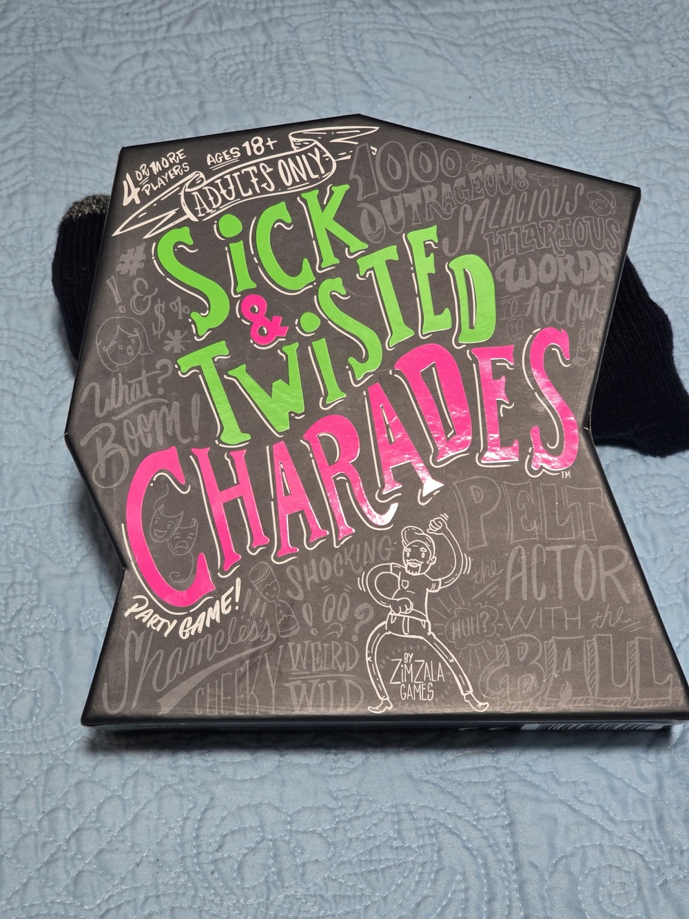 Sick & Twisted Charades party game for adults outrageous, hilarious Words To Act